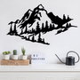Wallity Mountain 2 Escultura de Pared de Metal Negra